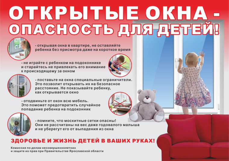 Памятка по профилактике выпадения детей из окон.
